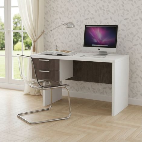 Scrivania di design - Soluzione perfetta per il tuo studio - Bianco e Olmo