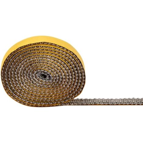 Joint réfractaire pour cheminée 3 mm x 10 mm x 2 m, ruban d'étanchéité, isolation thermique, fibre de verre, auto-adhésif, pour portes de cheminée, poêles à bois et fours (1/4)