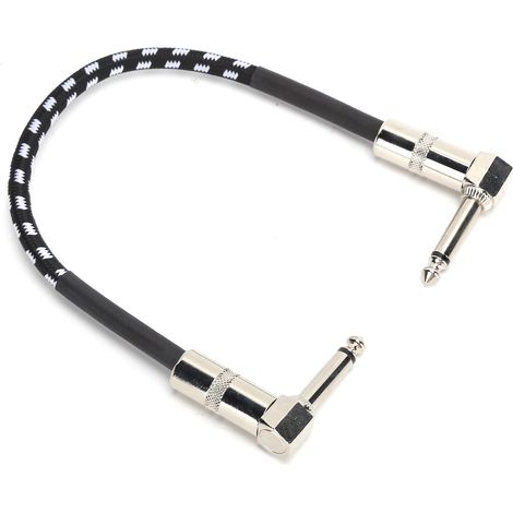 Câble de connexion JORINDO JD6225 avec connecteurs mâles doubles de 6,35 mm pour instruments de musique (guitare électrique, basse), 15 cm (1/5)