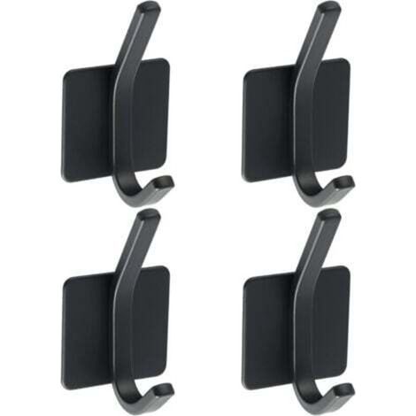 [JAMAIS UTILISÉ] 4 Pcs Crochet Adhésif Patère Murale Adhésive en Acier Inoxydable SUS 304 Porte Manteau Mural Noir Porte Serviette pour Salle de Bain ou Cuisine (1/4)