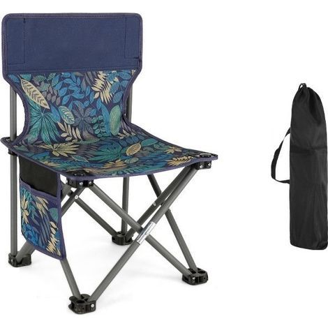 Chaise de camping pliante compacte et durable avec porte-gobelet - Idéale pour le camping, les pique-niques, le jardin, les voyages en caravane, la pêche, la plage et les barbecues (1/5)