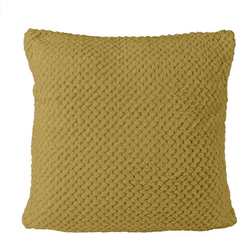 Funda de almohada jacquard de 40x40 cm, color oliva. (1/2)