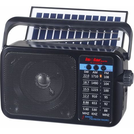 Tragbares AM/FM-Radio, batteriebetriebenes Analogradio, mit Wechselstrom betrieben, (1/5)