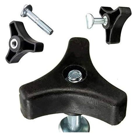 5-piece triangular handle knob nut bolt, black durable plastic for Honda/other lawnmower screws (1/3)