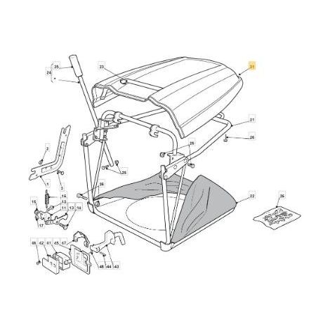 COPERTURA SACCO GRIGIO 701785 NJ92 HE ORIGINALE STIGA - 325110342/0
