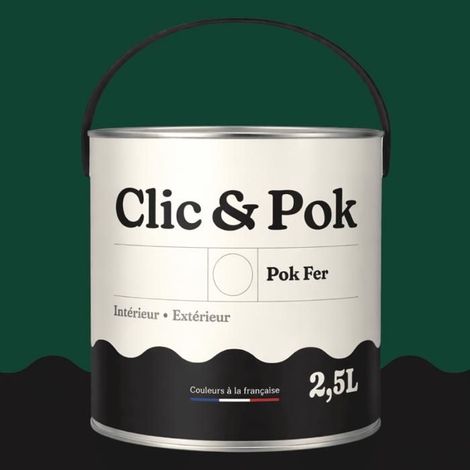 Peinture Fer Antirouille – Métal Extérieur Intérieur, Satinée, Protection Rouille - 2,5L - RAL 6005 - Vert mousse