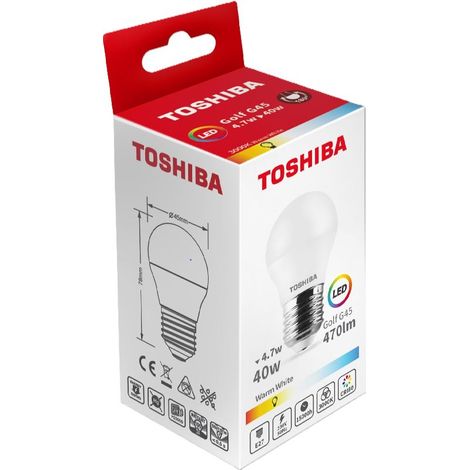 BOMBILLA LED TOSHIBA G45 E27 5W 3000K