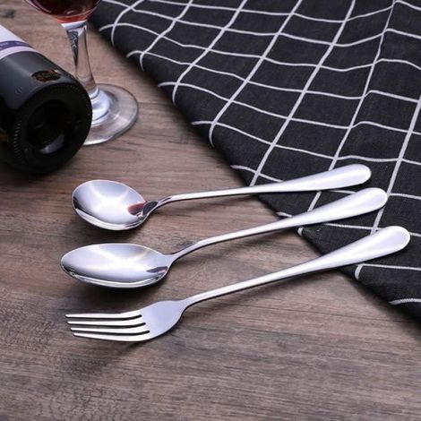 Cuillère à soupe - USTENSILES - Lot de 6 - Acier Inoxydable 304 - Design Contemporain - Finition Miroir (1/4)