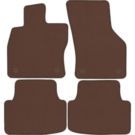Skoda Octavia IV (moteur thermique) à partir de 2020. Tapis de sol dédiés - EVA alvéolé marron (1/5)