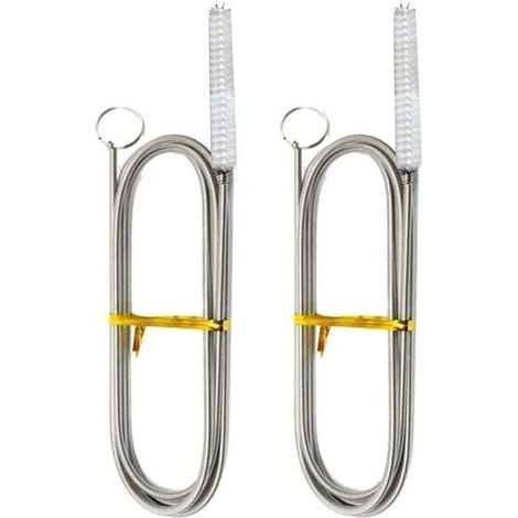 Lot de 2 Brosses Flexibles pour Réfrigérateur, Outil de Nettoyage du Trou de Vidange et Débouchage, Brosse Longue pour Frigo (1/4)