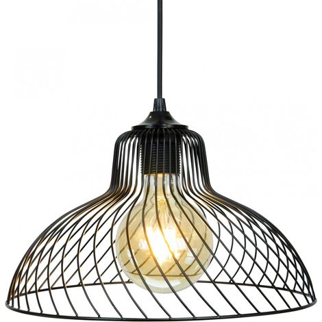 Suspension, Industriel Métal Noir Boudet Simars 1 Lumière(S) D.30 Cm (1/5)