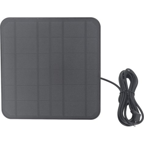 Panneau solaire pour caméra Ring 12 W à charge rapide, étanche IP65, réglable et mural, compatible avec les batteries des caméras Ring Spotlight et Stick Up Cam (noir). (1/5)