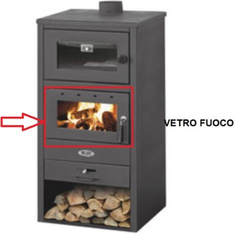 R VETRO FUOCO X STUFA LEGNA C/FORNO MOD. BLIST BR