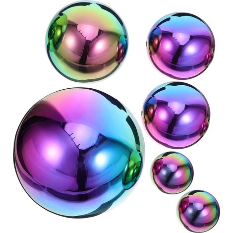 De 6 Sph res R fl chissantes en Acier Inoxydable Boules (1/5)