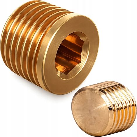 Gewindestopfen 1/4" Messing – Außengewinde  Dicht, Druckbeständig  Für Bypassventile und Wasseranlagen