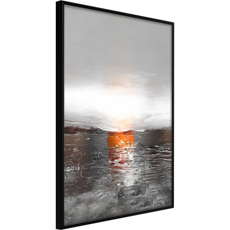 Affiche Murale Encadrée "Paint Texture" 21 x 30 cm Noir