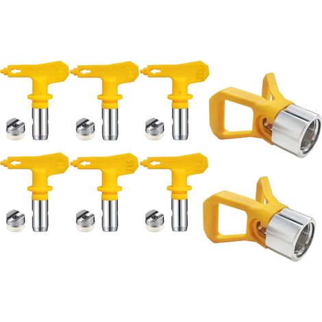 Accesorios para pulverizadores de pintura sin aire de alta presión y resistentes al calor: Juego de 6 juntas, 2 bases y una boquilla compatible. (1/5)