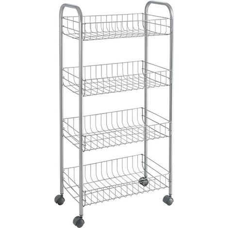 CHARIOT MULTIUSAGE INOX ASCONA 4 C - 41X23X84CM (1/5)