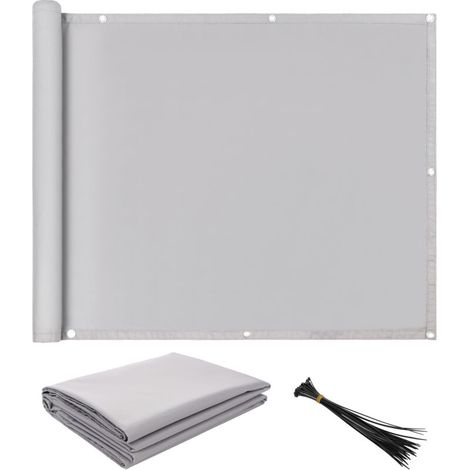 Toile d'Ombre et Brise-Vue Imperméable UV Polyester Garden Décor (0.75m/0.9m x 3-7m) (1/5)