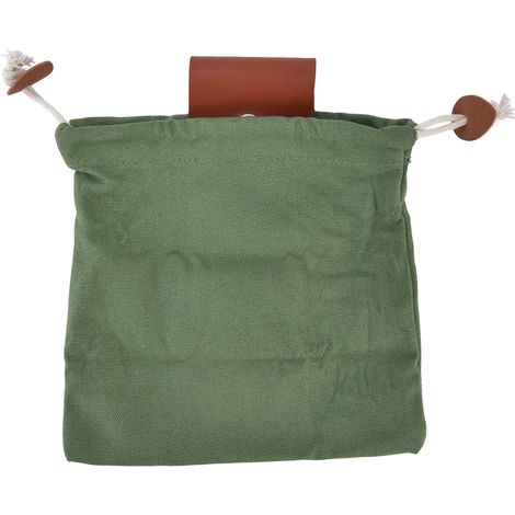 Sac à cueillir des fruits en toile (style PU), pliable, compact, sac banane, vert militaire (1/5)