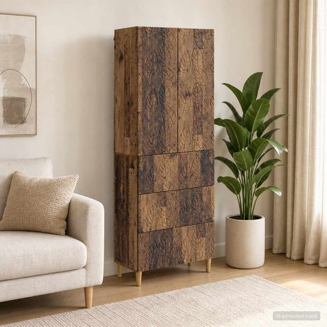 vidaXL Ensemble de Meubles 2 pcs Bois ancien 66 x 34,5 x 90 cm (1/5)