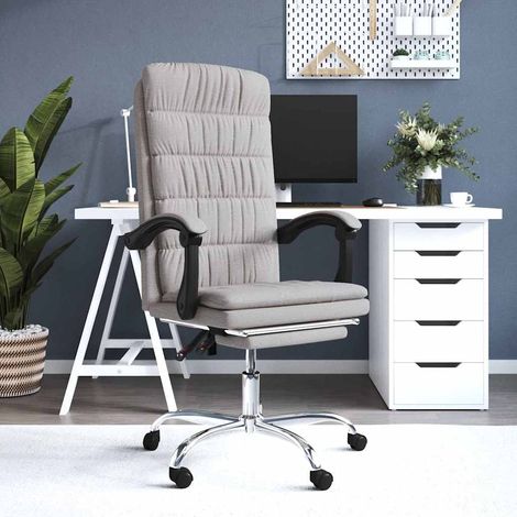 Chaise de bureau inclinable Fauteuil gamer - Chaise d'ordinateur Taupe Tissu BV927818 - BonneVie (1/5)