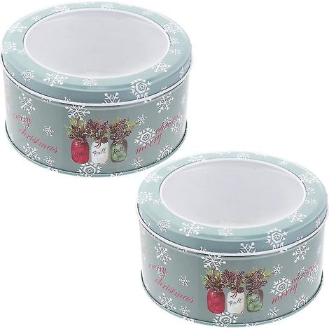 Lot de 2 boîtes cadeaux en fer pour Noël