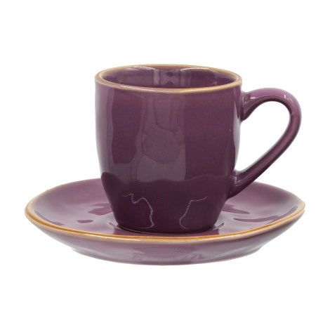 ROSE & TULIPANI Concerto Malva Tazza Caffè con Piattino