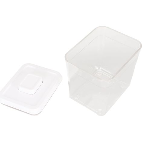 Boîte de conservation alimentaire étanche et hermétique avec couvercle à pression, 1700 ml, transparente, idéale pour les céréales, le riz, la farine et les sauces.