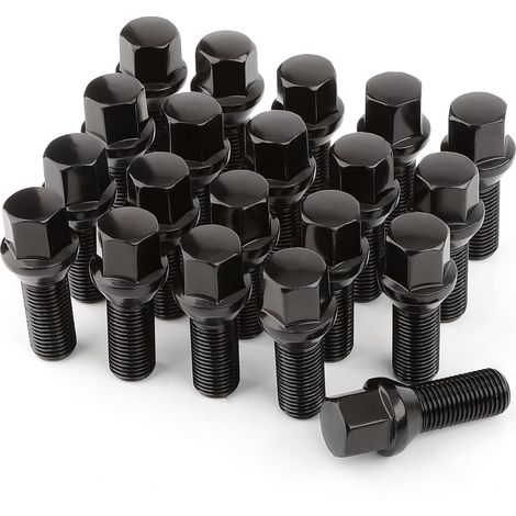 20 Boulons de Roue M14x1,5x28mm I Siège Conique R13 I CLÉ 17 mm I Compatibles avec Jantes Aftermarket (1/5)
