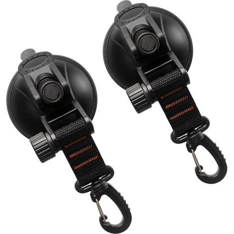 Lot de 2 Crochets à Ventouse Étanches en Abs Orange, Fixation Portable et Réutilisable pour Surfaces Lisses, pour Voyage, Camping et Usage Extérieur, Crochets de Fixation Créatifs