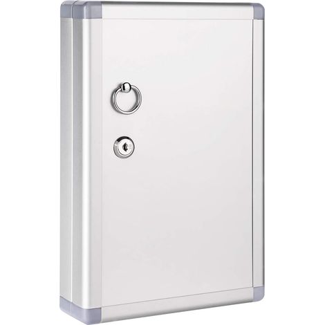 Armoire à avec 24 clés emplacements, argenté, 12.5 x 8.5 x 2.45 in