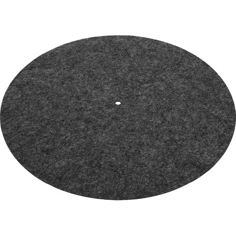 Tapis de plateau de platine vinyle 12" anti-vibrations audiophile (noir) (1/5)