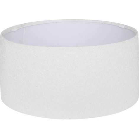 Abat Jour en Tissu Bouclette "Beline" 50cm Blanc (1/5)