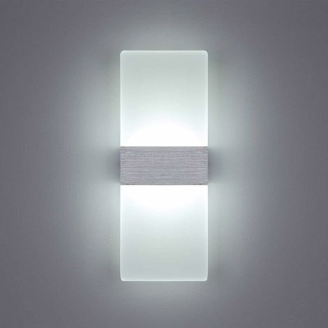 6W Indoor LED Wall Light 6000K Cool White Acrylic Wall Lamp Modern Design Size: 29x11CM Used to decorate living room bedroom hallway staircase study etc (1/5)