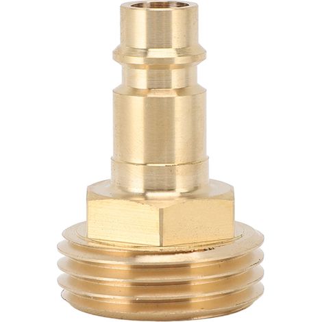 PF247007 Adattatore per tubo flessibile con connettore rapido in ottone resistente all'usura per bocchetta di spruzzo da 3/4 di pollice per camper. (1/5)