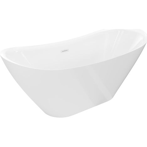 Mexen Lotos bañera exenta 140 x 75 cm, blanca, rebosadero blanco - 52051407700-20 (1/3)