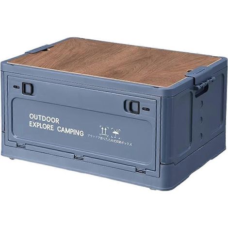 Boîte de rangement pliante de voyage pour le camping, boîte de rangement pour voiture, équipement de camping de voyage en plein air, bleu, MM bleu (1/5)