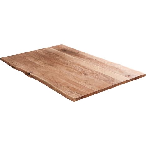 Tischplatte Baumkante massiv Akazie natur 160 x 85 MILO (1/5)