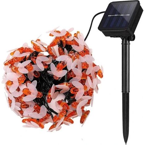 Guirnalda de luces LED solares para jardín con 20 LED
