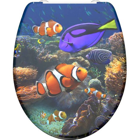 Prolenta Premium Toilettensitz mit Absenkautomatik SEA LIFE (1/5)