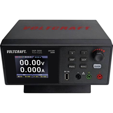 VOLTCRAFT DSP-3010 Alimentatore da laboratorio regolabile 0 - 30 V 0 - 10 A 300 W USB 2.0 presa A Controllo remoto Num. (1/5)