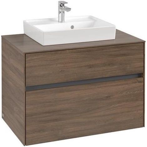 VB Waschbeckenunterschrank Collaro C06900 800x548x500mm Eckig Arizona Oak (1/3)