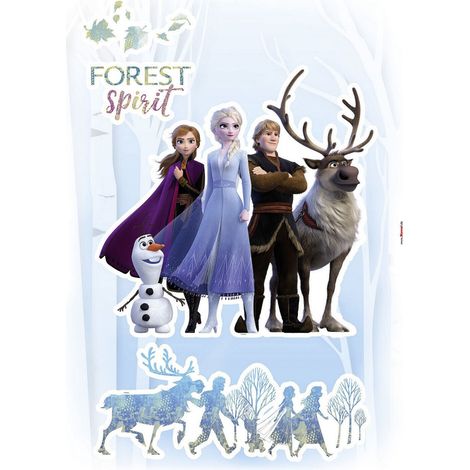 Stickers muraux géant La Reine des Neiges Disney Frozen Spirit Esprit Glacé 50 x 70 cm (1/2)
