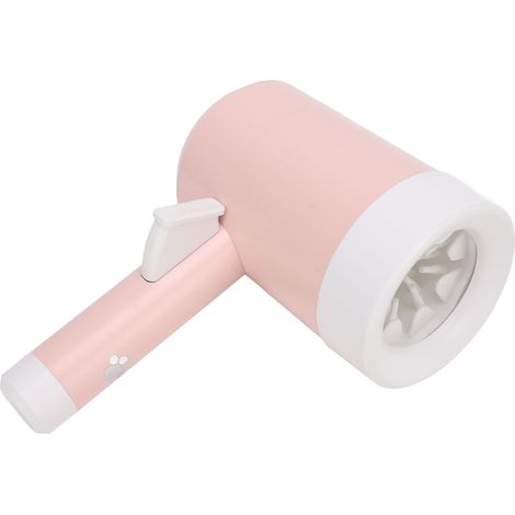 Gobelet nettoyeur de pattes pour chien et chat, portable, avec poils en silicone amovibles (rose). (1/5)
