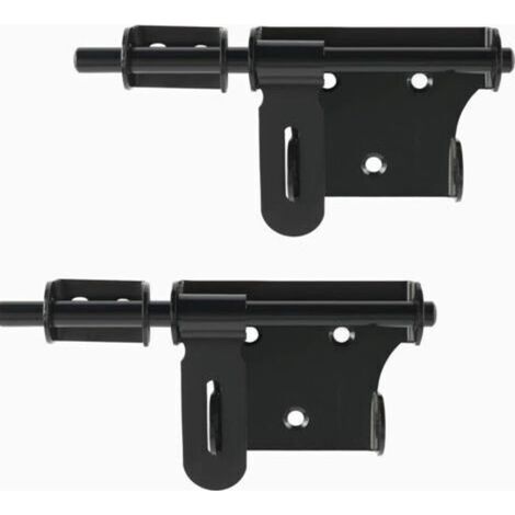 Cerradura de alta resistencia para puertas correderas, exterior/interior, pestillo de acero inoxidable para ventanas, armarios y jardines, acabado negro mate, barra de 150 mm