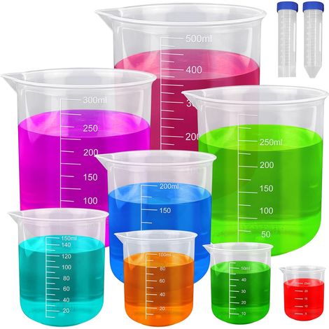 Verre Doseur Plastique, Laboratoire Gobelets Doseurs 10 Pcs (1/5)