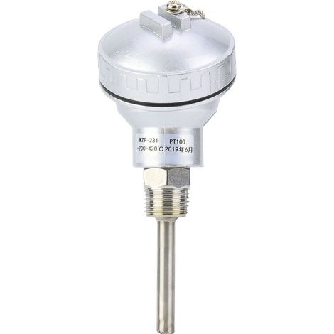 Capteur de Température PT100 Haute Précision - Sonde avec Tête à Bornes et Filetage NPT 1/2" (Longueur 50mm)