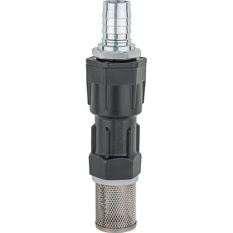 Clapet de retenue DN25 (1") avec corbeille d'aspiration/ microfiltre