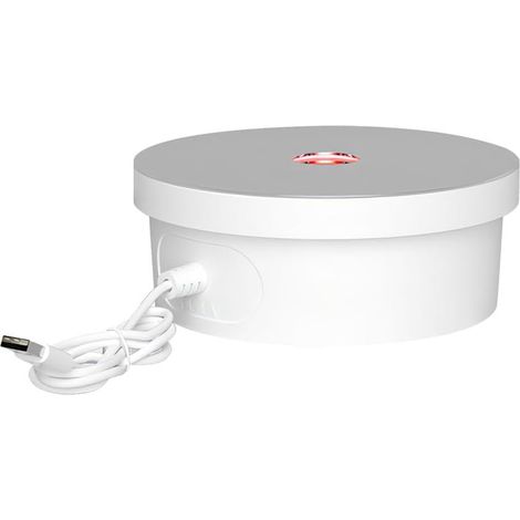 Présentoir Rotatif a LED,Base Lumineuse Ronde a LED Silencieuse Automatique a 360 Degrés pour Statues en Cristal,Boules de Verre,Gobelets en Verre,Collections,Figurines,Bijoux,Art (1/5)